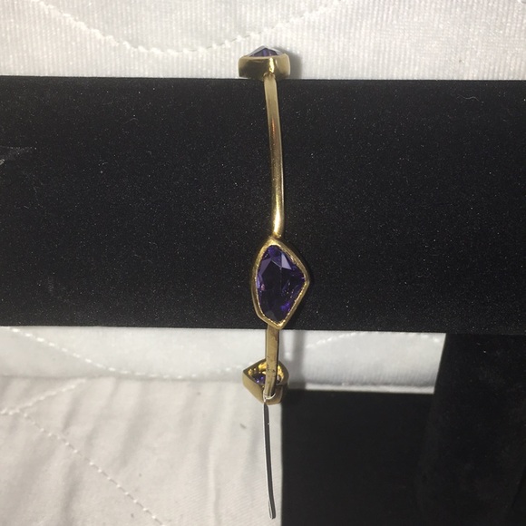 NWOT Tanzanite Color Crystal Bangle Bracelet - Picture 6 of 9